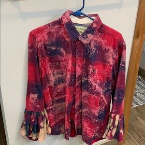 Custom made flannel top
